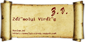 Zámolyi Virág névjegykártya